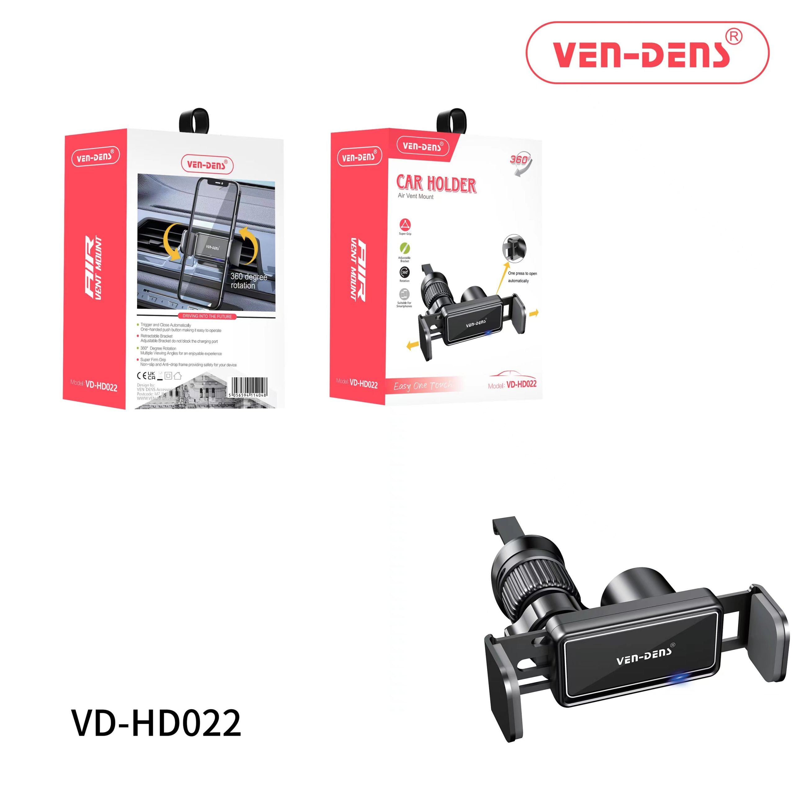 Ven-Dens VD-HD022 Easy One Touch Car Phone Holder Air Vent